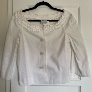 Moschino White Button Front Top